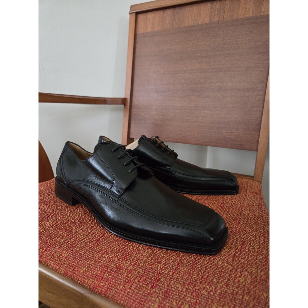 Mezlan Square Toe Derby Dress‎ Shoes Men's 13m Made In Spain Black Old Money